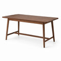 Table de salle à manger en bois de noyer marron 180x90x75 cm